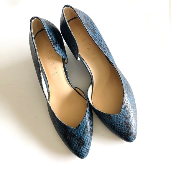 1. State Melman Snake Embossed D’Orsay Wedge - Picture 4 of 14